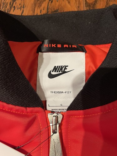 Nike Air Therma-Fit Bomber Jacket Picante Red DV9891-633 Men’s Size Large NWT - 第 8/9 張圖片