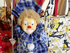 Rare Vintage Hanging Clown Doll on a Wooden Swing — photo 3