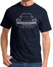1957 Ford Fairlane Classic Front End Design Tshirt NEW