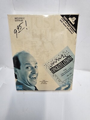 Sealed New Just The Fax 1990 Britannica Software IBM MS-DOS 5.25  & 3.5'' Disks