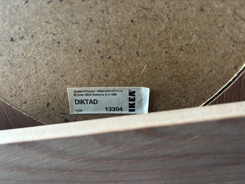 Vintage Ikea Diktad Mirror 1999y Table Mirror with Wood Shelf 7"x 10" x13.5" GUC - Picture 8 of 8
