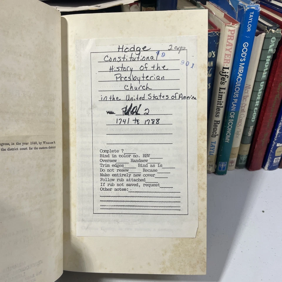 The Constitutional History: Vol. 2 by Charles Hodge  Hardback Book - Rebound - Image 4 of 4