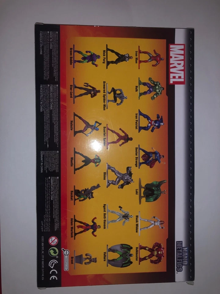 Paquete de 20 figuras coleccionables fundidas a presión de Jada Toys Marvel nano figuras de metal onda 5 Foto 2 de 4