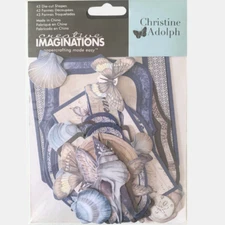 Creative Imaginations Christine Adolph Oceanside Die-Cuts Shapes Tags Sea Shells