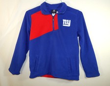 New York Giants NFL Football Fleece Sweater 1/4 Zip Size YOUTH MEDIUM 10 - 12