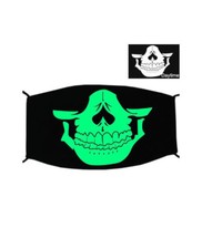 GREEN NOCTILUCENT PRINTING HALLOWEEN RAVE MASK FOR RAVERS NO.13