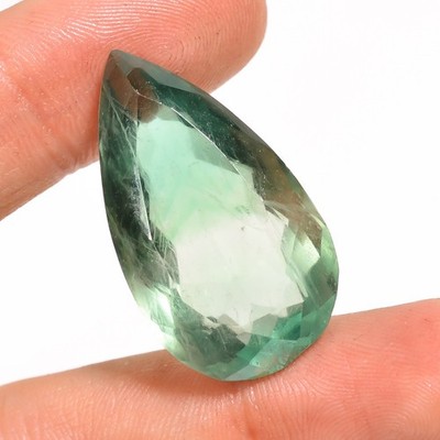 52.10 CT Natural Green FLUORITE Precious Pear Cut Gemstone 17x31x12 mm TP480