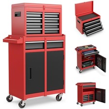 2 In 1 Rolling Tool Chest Tool Organizer Box W Lockable Wheels Garage Workshop 2 In 1 Rolling Tool Chest Tool Organizer Box W Lockable Wheels Garage Workshop