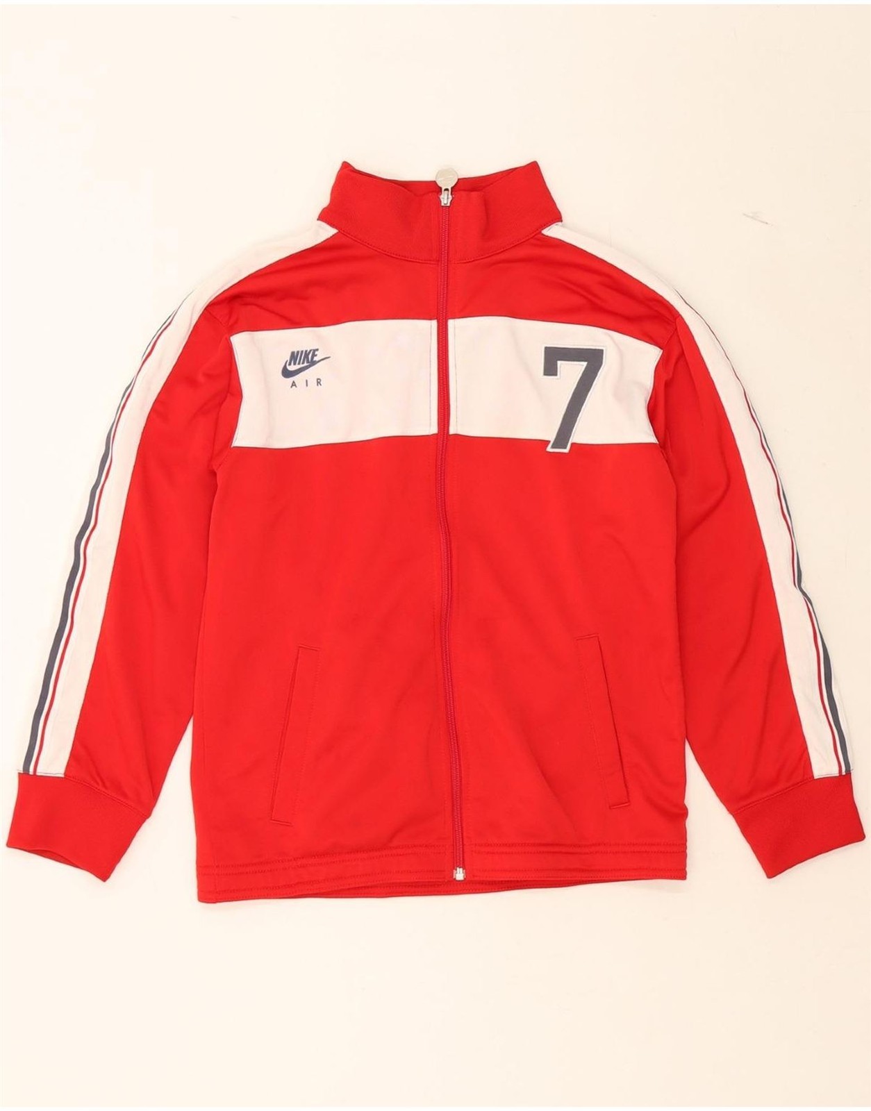 SACAI X NIKE NIKE Giacca Tuta Ragazzo Air Graphic Top 12 13 Anni Grande Rosso Rigato DQ14