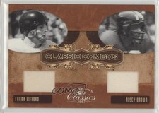 2007 Donruss Classics Classic Combos Jerseys Frank Gifford Rosey Brown HOF d4y