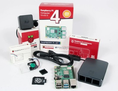 Raspberry Pi 4 8GB Starterkit, 8 GB RAM, 64GB microSDHC inkl. Netzteil & Lüfter