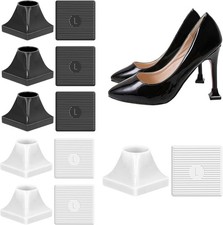 Luxury High Heel Cap Protectors - 6 Pairs Anti-Slip Black White Size L