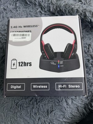 WallarGe HP001 WIRELESS 2.4G Hz DIGITAL HEADPHONES With Manual & Docking Station