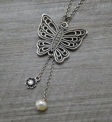 Original ALE 925 Pandora Schmetterling Anhänger Frühjahr 2014 Kollektion & Halskette selten