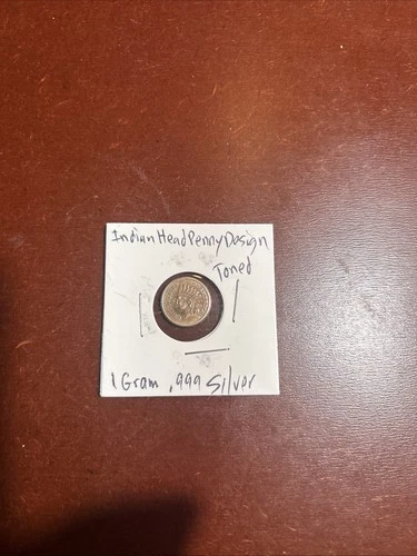 1 Gram .999 Fine Silver Indian Head Penny Design Round  Toned FREE SHIPPING USA