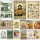 Gardening Vintage Tin Metal Signs Wall Decor Because Murder Is Wrong Funny Plant