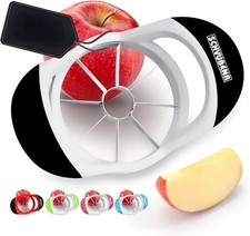 Stainless Steel Apple Slicer & Corer - Professional Fruit Cutter with 8 Blades