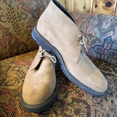 Tod's Men's Suede Boots Chukka Boots US size 10, Italy 8 Camel Tan Palacko READ