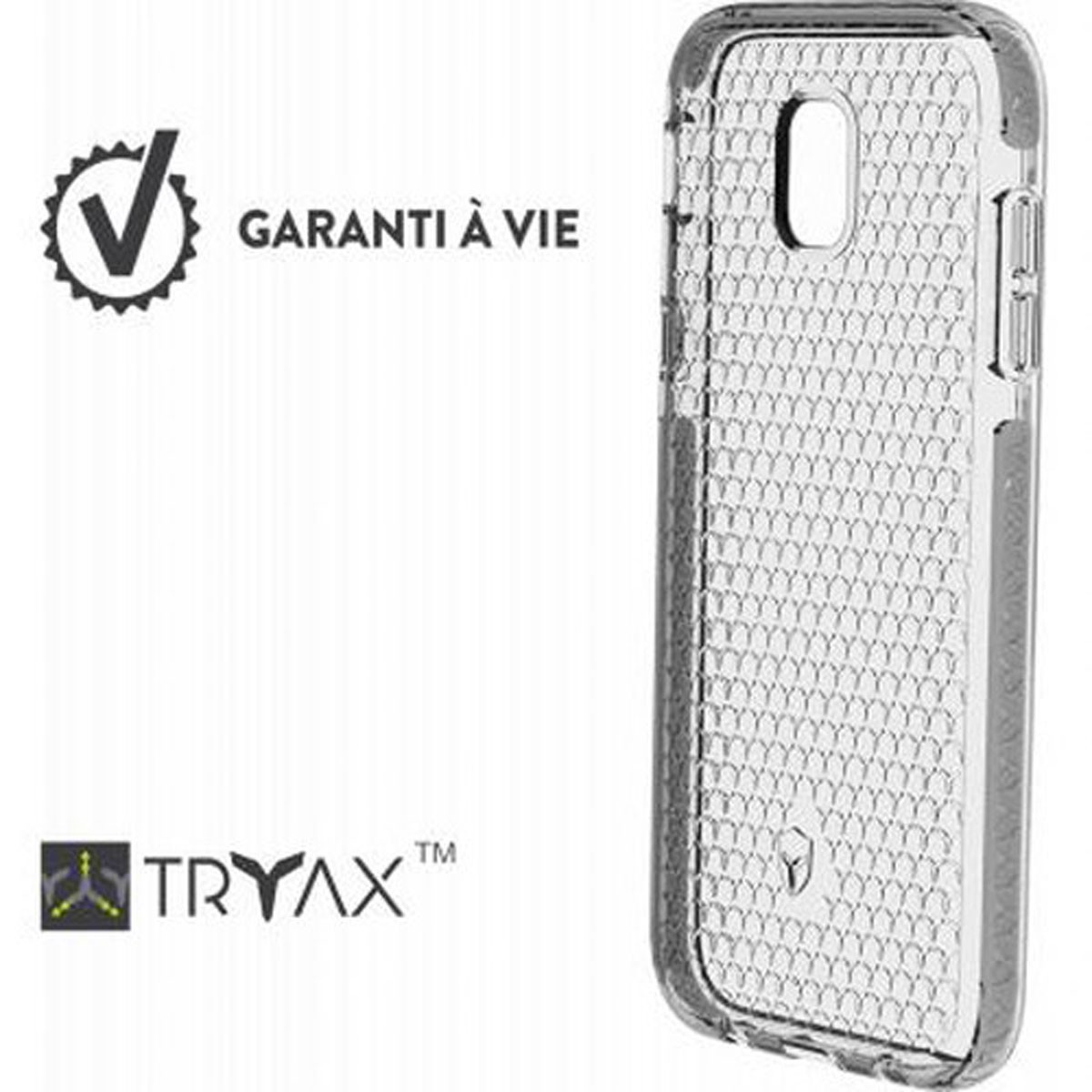 Force Case Coque Galaxy J3 2017 Éviter Écran Cassé Armure Légère Argent
