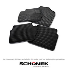 SCHÖNEK Gummimatten Fußmatten für SEAT ARONA IBIZA 5 VW POLO 6 (AW BZ) 4-teilig