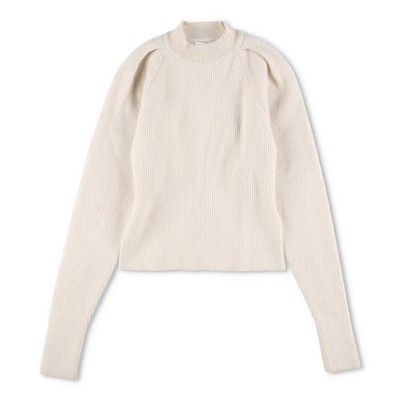 LVIR Damen Pullover Pulli Beige Wollmischung Langarm Rundhals S UVP 280