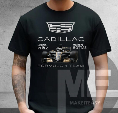 Sergio Perez Valtteri Bottas Cadillac F1 Team T-Shirt 2026 Unisex Tee Fan Gift