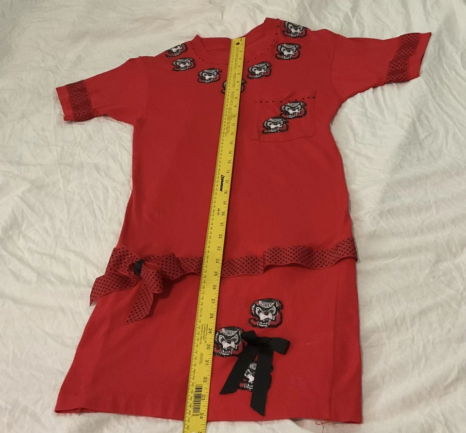 NC State Wolfpack Mini Dress Wmn College Student Gameday Cotton Handmade NCSU - Image 4 of 4