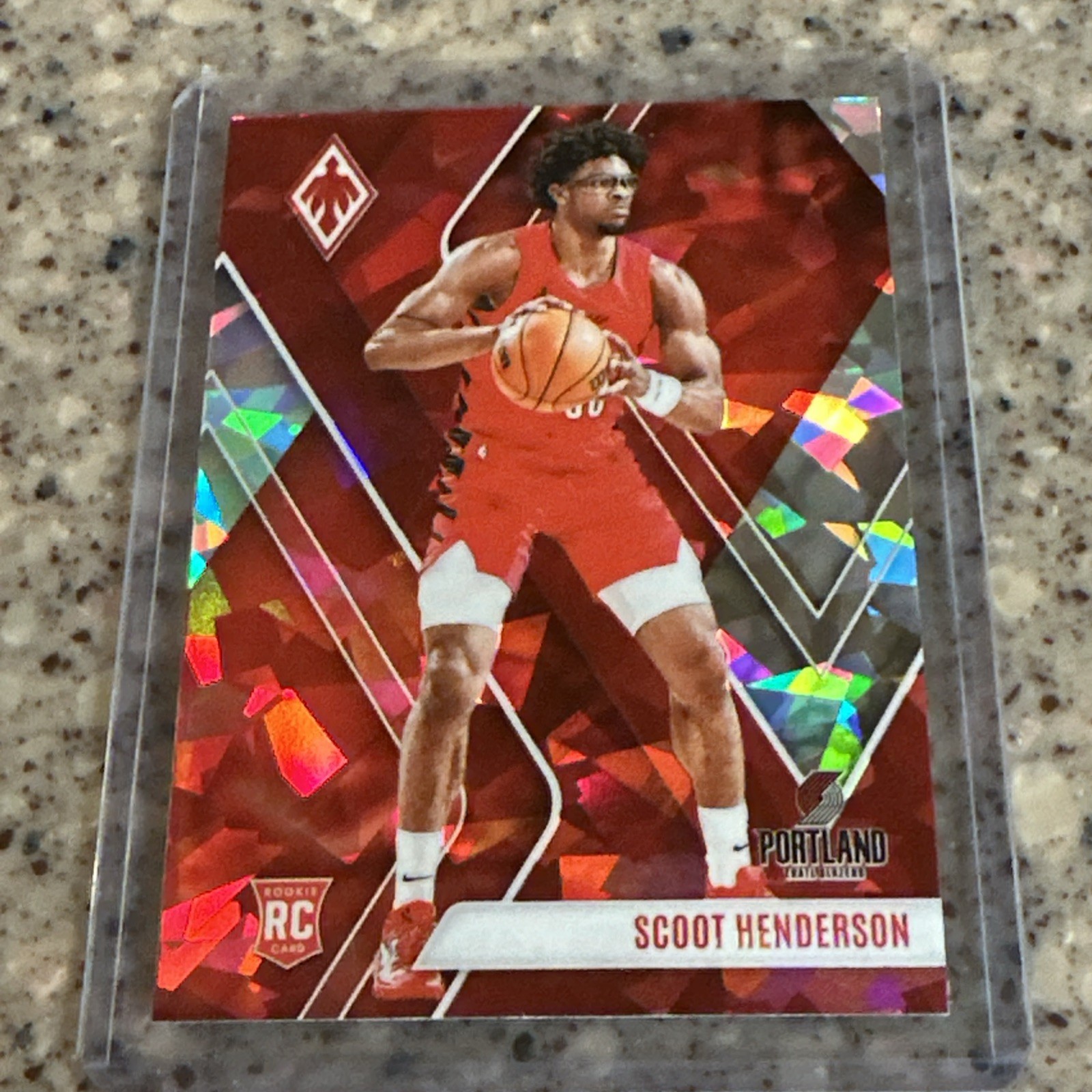 Scoot Henderson 2023-24 Phoenix #298 Red Cracked Ice RC Portland Trailblazers