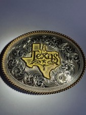 Montana Silversmiths Men's Twisted Rope Texas Belt Buckle 560266-52