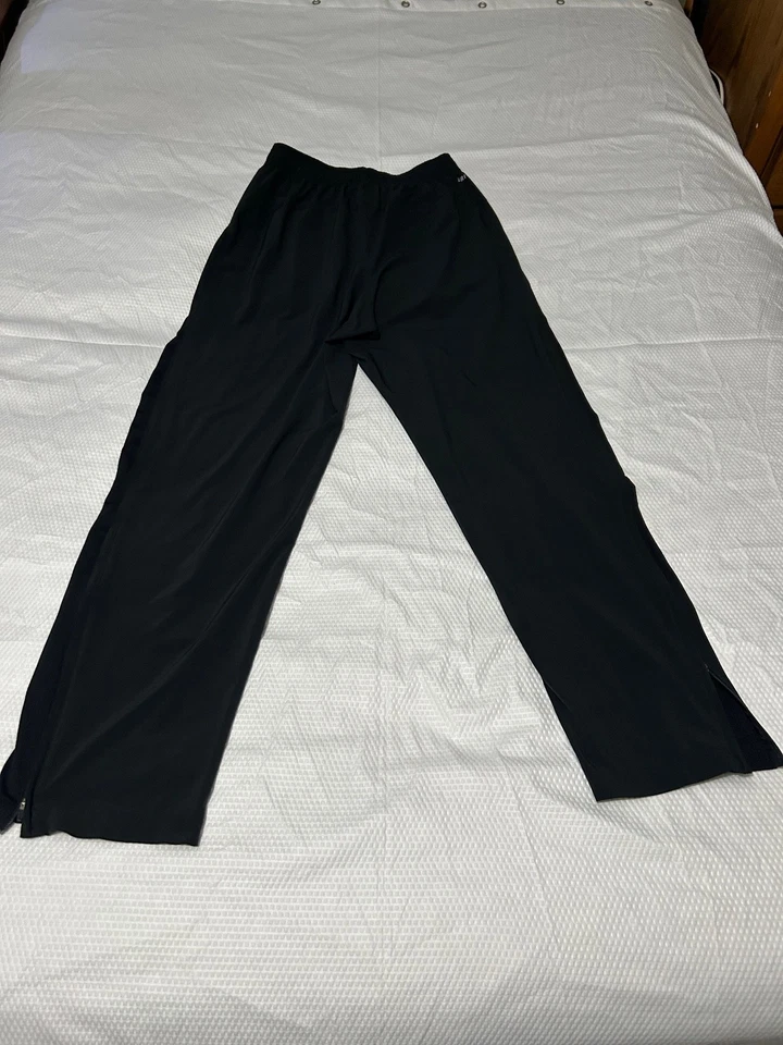 Nike Livestrong Pants Mens Small Black Yellow Swoosh Windbreaker Ankle Zip Y2K - Image 4 of 4