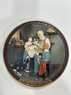 Norman Rockwell  The Toy Maker  3D Collector Plate 1995 #2266A