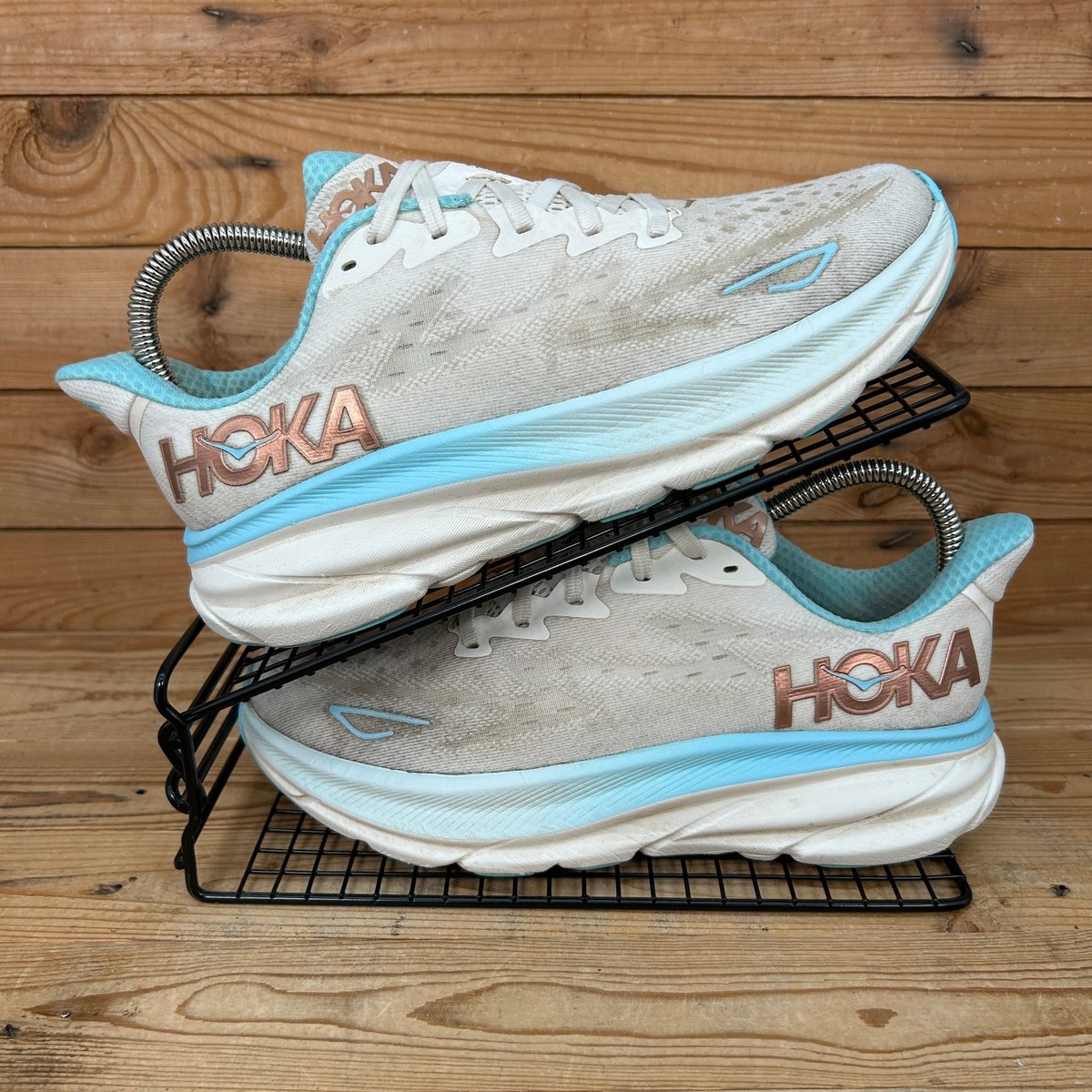 Hoka One One Trainers Womens Size UK Clifton White Copper - Main Image