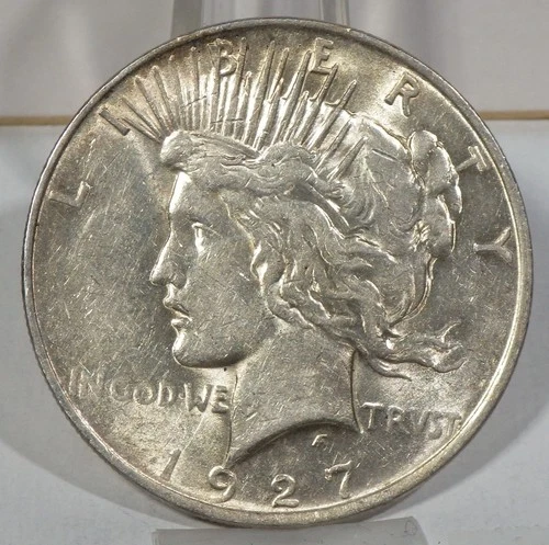 1927-S Peace Silver $1 XF Details cleaned; Jan.8th Silver$74.16, $1 Value $57.79