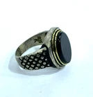 ​Massive Royal 925 Sterling Silver Ring with Black Onyx - 13g - Size 13 US