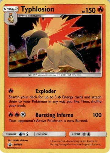 TYPHLOSION - SM185 HOLO SUN & MOON PROMO POKEMON NM/M SMP