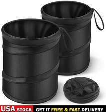 2 Pack Mini Car Trash Can for Car Leakproof Pop-Up Hang Automotive Garbage Bin