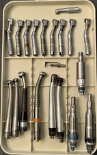 Lot of 6 hi speed & 3 slo speed Dental Handpieces. Used.  For parts/repair