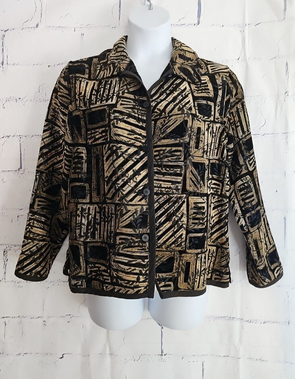 Reversible Jacquard Multicolor Jacket Blazer size… - image 1