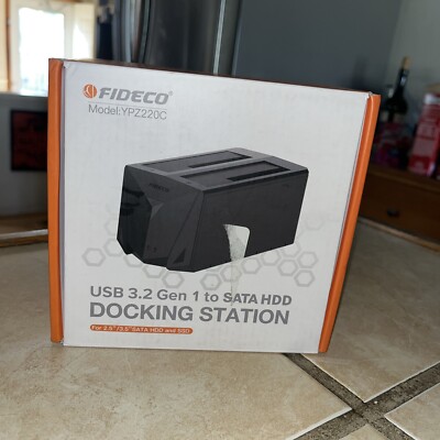 FIDECO USB 3.2 Gen 1 to Hard Drive Docking Station, Hard Drive Dock for 2.5 or 3