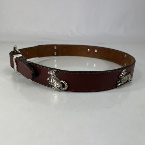 Brighton Kids Animal Studded Brown Leather Belt - Youth/Kids Size 26 - Picture 2 of 7