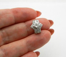 Gorgeous 18k White Gold Slider Princess Cut Diamond 0.37ctw Charm Pendant