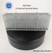 HO scale 12 ft Security fence 5 pcs over 25 inches  HO2002