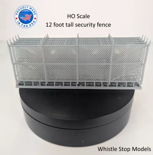 HO scale 12 ft Security fence 5 pcs over 25 inches  HO2002