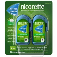 Nicorette LOZENGE 4MG NICOTINE MINT 80 pcs. 4 x 20 Exp. 05/25. New