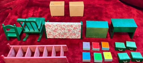 1985 TOMY Epoch Calico Critters House Sylvanian Family Dollhouse & Furniture - Picture 10 of 22