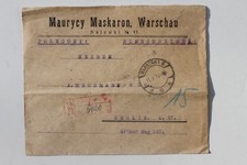 29918 Registered Letter from Maurycy Maskaron Warsaw to Berlin 1924