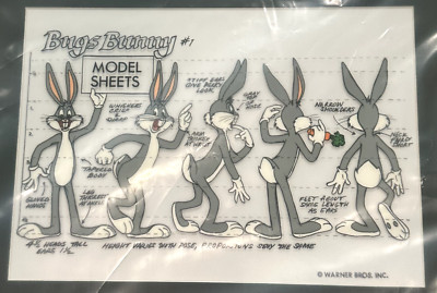 Original Warner Bro - Bugs Bunny Model Sheet Hand Painted