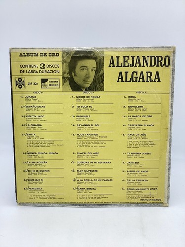 ALEJANDRO ALGARA (76’ ORFEON MEXICO 3x VINYL LP) Nm- - Picture 3 of 19