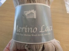 Beige 100 Merino Lace Weight Wool yarn
