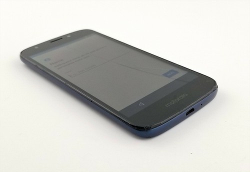Motorola E5 Cruise 16GB - Blue (Cricket) Clean ESN *Cracked, Works! - Picture 2 of 7